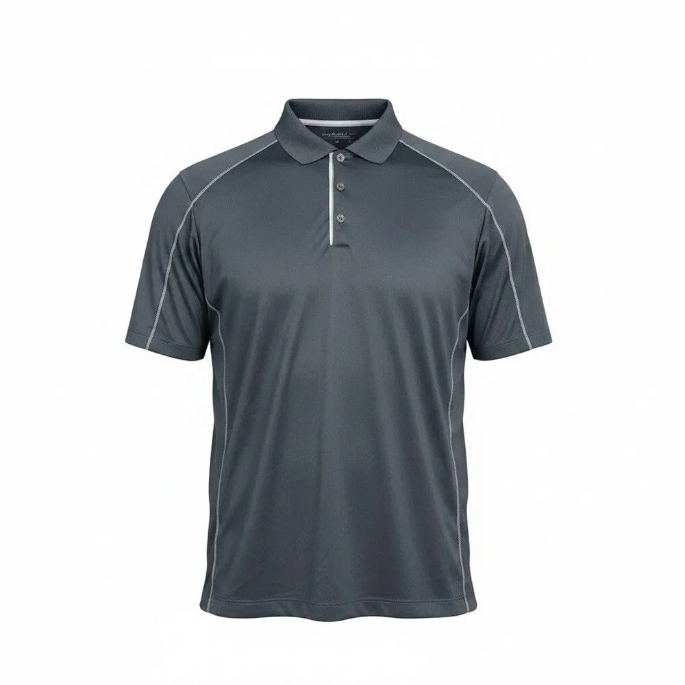 Nike Golf Dri Fit Polo Shirt Mens XL Gray Tour Performance Athletic Stretch